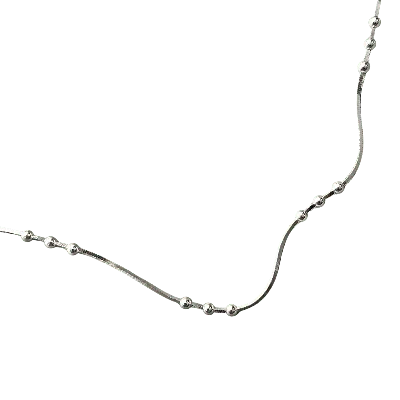 Spero London Women's Three Bead Sterling Silver Satellite Bracelet