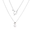 Spero London Women's Treasures Baroque Seed Pearl & Saturn Pendant Sterling Silver Stacking Necklace Set - Silver In Silver
