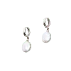 Spero London Women's Treated Freshwater Cultured Drop Baroque Pearl Earrings Sterling Silver  - Silver In Silver