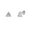 Spero London Triangle Sterling Silver Stud Earring In Neutral