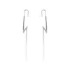 Spero London Women's True Lightning Gemstones Sterling Silver Bolt Ear Crawler - Pair - Silver