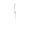 Spero London Women's True Lightning Gemstones Sterling Silver Bolt Ear Crawler - Silver