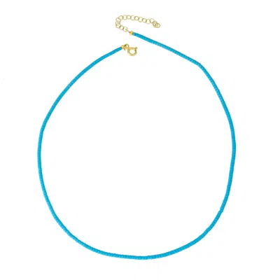 Spero London Women's Turquoise Natural Stone Necklace In Blue
