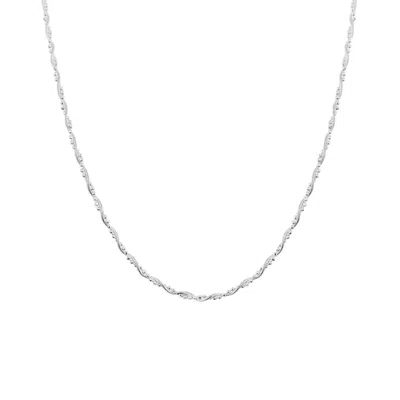 Spero London Women's Twisted Beaded Sterling Silver Italian Chain Necklace - Silver