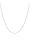 Spero London Women's Twisted Curb Singapore Sterling Silver Chain Adjustable Size - Silver In Silver