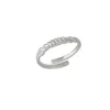 Spero London Women's Twisted Screw Sterling Silver Ring - Silver In Silver