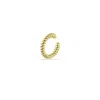 Spero London Women's Twisted Sterling Silver Ear Cuff No Piercing - Gold In Gold