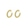 Spero London Women's Twisted Sterling Silver Ear Cuff No Piercing - Pair - Gold In Gold