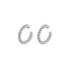 Spero London Women's Twisted Sterling Silver Ear Cuff No Piercing - Pair - Silver In Silver