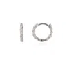 Spero London Women's Twisted Sterling Silver Mini Huggie Hoop Earring - Silver In Silver