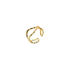 Spero London Women's Wavy Lines Sterling Silver Wave Ring - Gold In Gold
