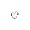 Spero London Women's Wavy Lines Sterling Silver Wave Ring - Silver In Silver