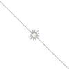 Spero London Women's White Opal Sun Sterling Silver Bracelet In Silver In Silver