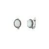Spero London Women's White / Silver High Quality White Opal Earrings With Marcasite Gemstone