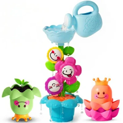 Sperric Kids'  Flower Waterfall Suction Bath Toy Set In Multi