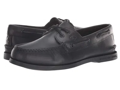 Sperry Ao 2 Eye Leather Mm In Black