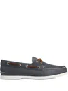 Sperry A/o 2 Eye Plushwave "blue" Boat Shoes In Gray