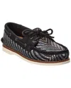 SPERRY A/O 2-EYE WOVEN LEATHER BOAT SHOE
