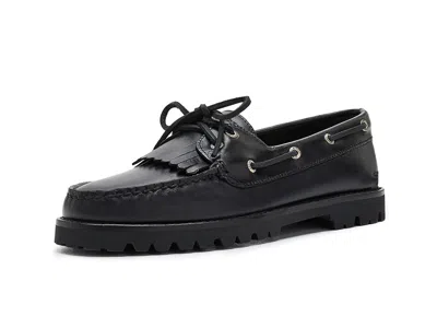 Sperry Ao Kiltie Lug Women's Flat Shoes Black: 6 M (b)
