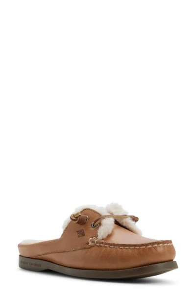 Sperry Ao Leather Mule In Tan
