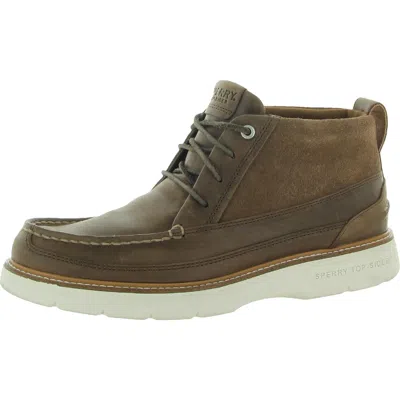 Sperry Ao Pw Lug Mens Leather Lace Up Ankle Boots In Brown