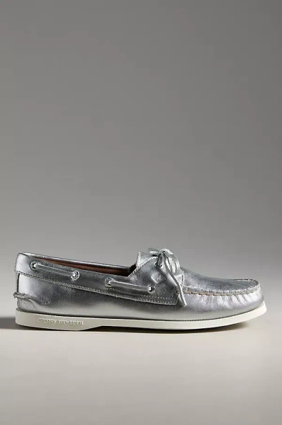 Sperry Authentic Original 2-eye Boat Shoe In Silver