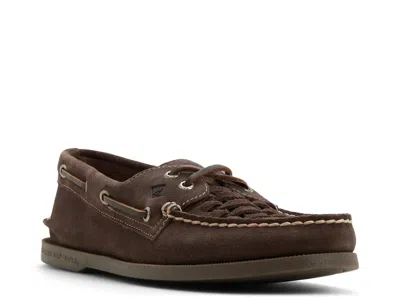 Sperry Authentic Original 2eye Woven Boat Shoe In Brown