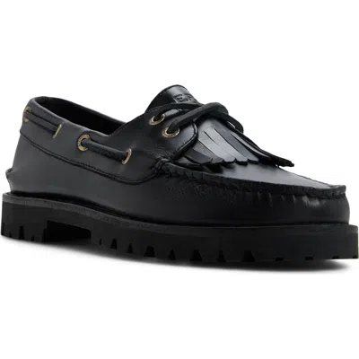 Sperry Authentic Original Kiltie Lug Boat Shoe In Black