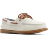 Sperry Women's Authentic Original 2 Eye Lace-up Boat Shoe In White Gum Leather Smooth