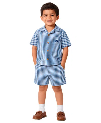 Sperry Baby Boys' Button-down Shirt And Shorts, 2-piece Set In Blue