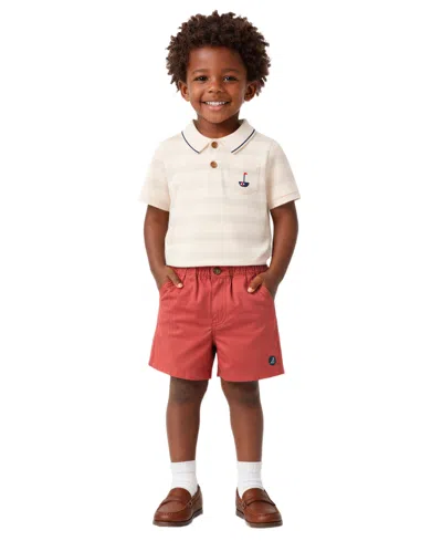 Sperry Baby Boys' Short-sleeve Polo Shirt And Pull-on Shorts, 2-piece Set In Multi