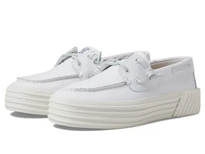 Sperry Bahama 2.0 Platform Leather Women's Shoes White: 5.5 M (b)