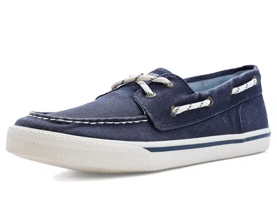 Sperry Bahama (little Kid/big Kid) Boys Shoes Midnight Blue : 4 Big Kid M, Canvas In Multi