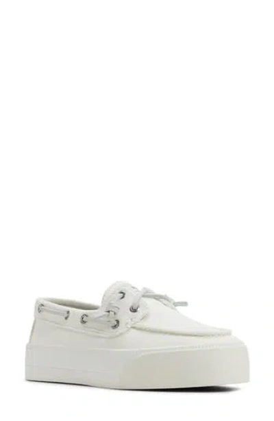 Sperry Bahama Platform Boat Shoe In White