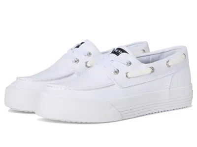 Sperry Bahama Platform (little Kid/big Kid) Girls Shoes White 1 : 2 Little Kid M, Canvas