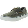 Sperry Bahama Waxy Canvas Mens Lace-up Canvas Casual And Fashion Sneakers In Green