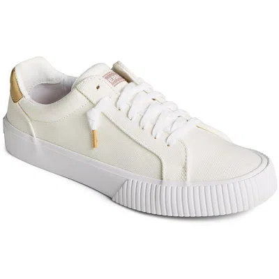 Sperry Bermuda Womens Two Tone Man Made Casual And Fashion Sneakers In Canvas Gray