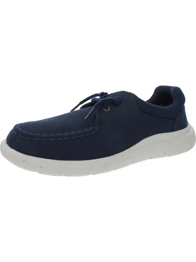 Sperry Captains Moc Womens Canvas Casual Boat Shoes In Blue