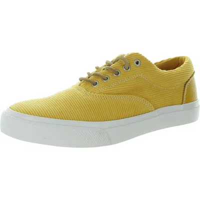 Sperry Cloud Cvo Padded Mens Padded Insole Corduroy Casual And Fashion Sneakers In Yellow
