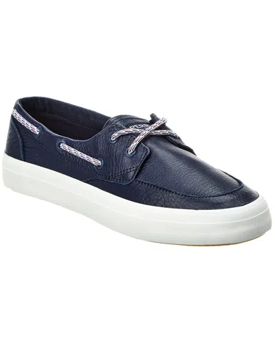 Sperry Crest Leather Boat Shoe In Blue