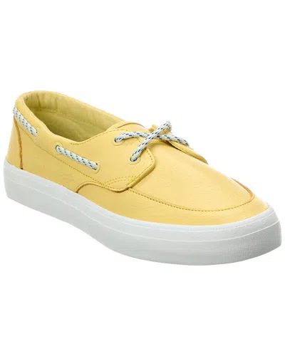 Sperry Crest Leather Boat Shoe In Yellow