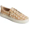 SPERRY CREST VIBE GINGHAM WOMENS PADDED INSOLE FAUX SUEDE CASUAL AND FASHION SNEAKERS