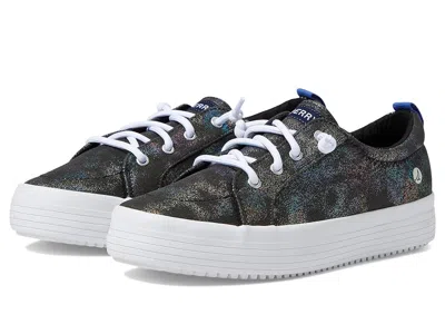 Sperry Crest Vibe Platform (little Kid/big Kid) Girl's Shoes Black : 3 Little Kid M, Textile