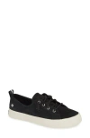 Sperry Womens Lace-up Canvas Casual And Fashion Sneakers In Black Fabric