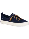 Sperry Crest Vibe Womens Canvas Memory Foam Slip-on Sneakers In Blue