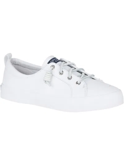 Sperry Crest Vibe Womens Leather Casual Casual And Fashion Sneakers In White