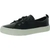 Sperry Crest Vibe Ap Womens Leather Lifestyle Casual And Fashion Sneakers In Black