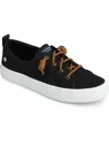Sperry Crest Vibe Womens Canvas Memory Foam Slip-on Sneakers In Black