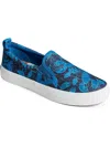 SPERRY CREST WOMENS CANVAS LOBSTER PRINT SLIP-ON SNEAKERS