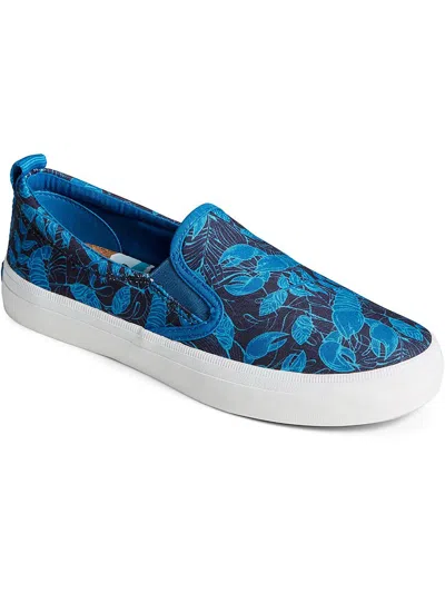 Sperry Crest Womens Canvas Lobster Print Slip-on Sneakers In Multi